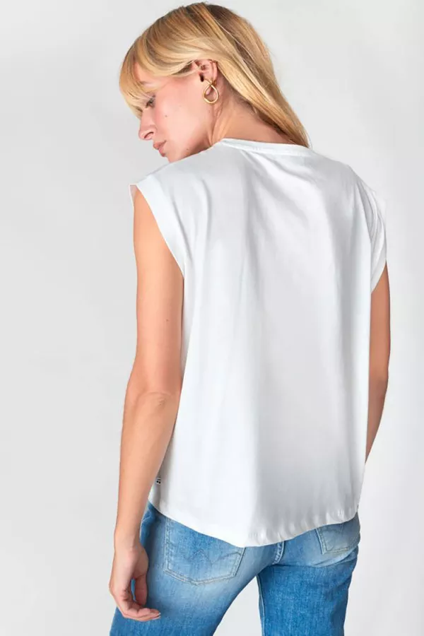 T-shirt en coton avec strass devant Le temps des cerises