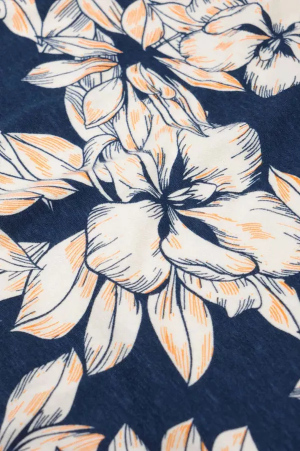T-shirt en coton imprimé fleuri manches courtes J&Joy