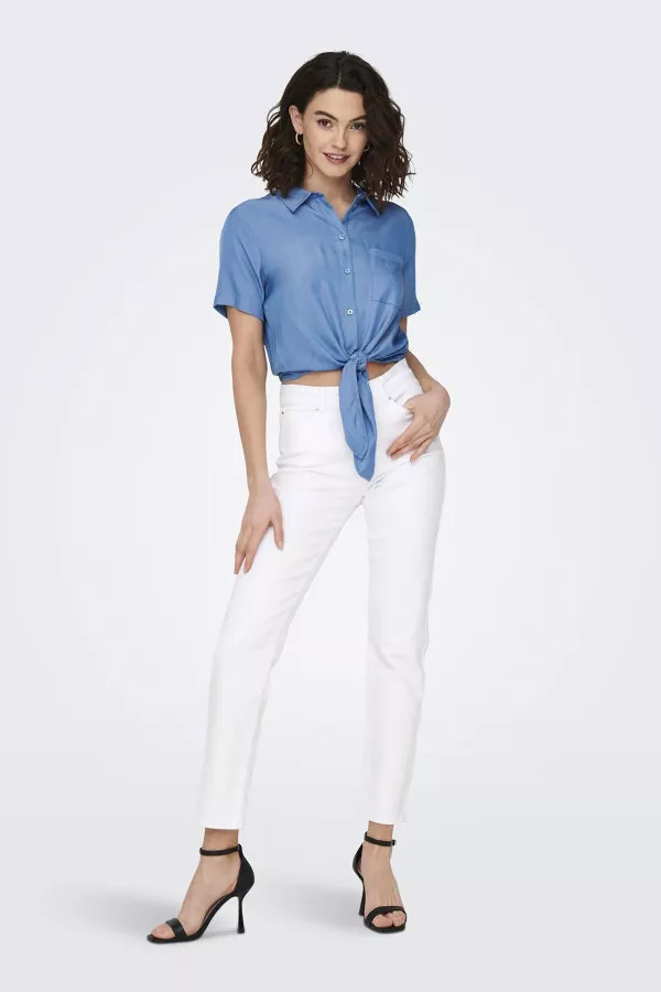 Jean blanc en coton stretch modèle 5 poches EMILY Only