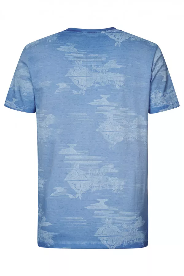 T-shirt effet tie and dye en coton Petrol