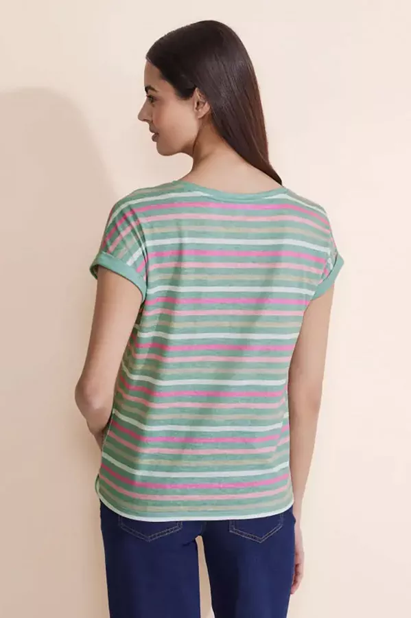 T-shirt imprimé rayé multicolore manches courtes Street One