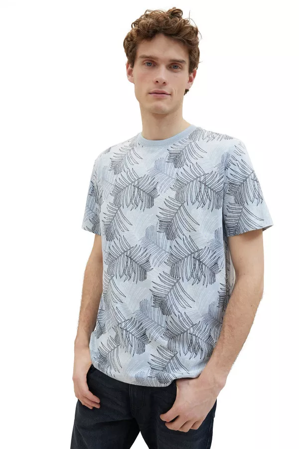 T-shirt en coton imprimé botanique Tom Tailor
