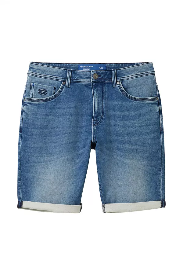 Bermuda en jean délavé modèle 5 poches Tom Tailor