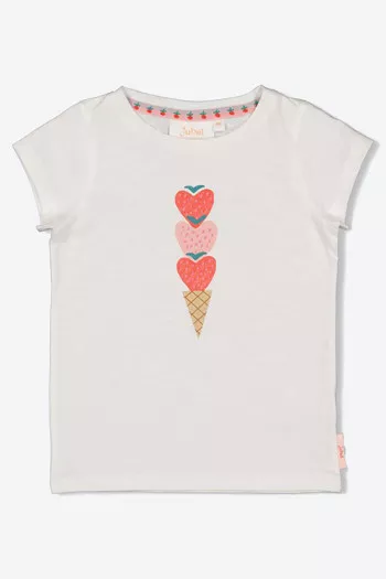 T-shirt en coton avec impression fraises devant Jubel