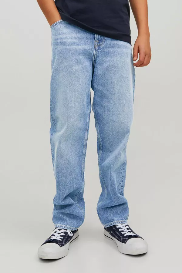 Jean droit délavé modèle 5 poches avec taille ajustable CHRIS Jack & Jones