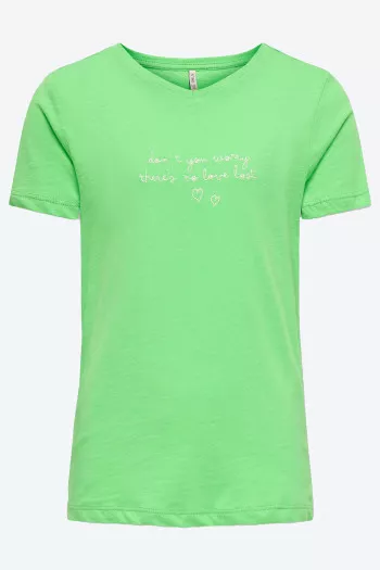 T-shirt uni avec inscription brodée manches courtes VINNI Only