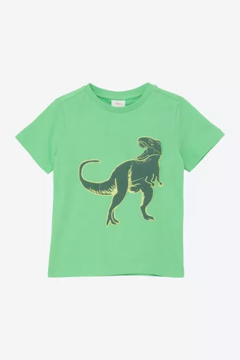 T-shirt en coton avec impression dinosaure S.Oliver