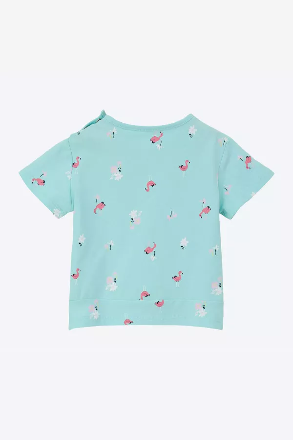 T-shirt en coton stretch imprimé flamants roses S.Oliver