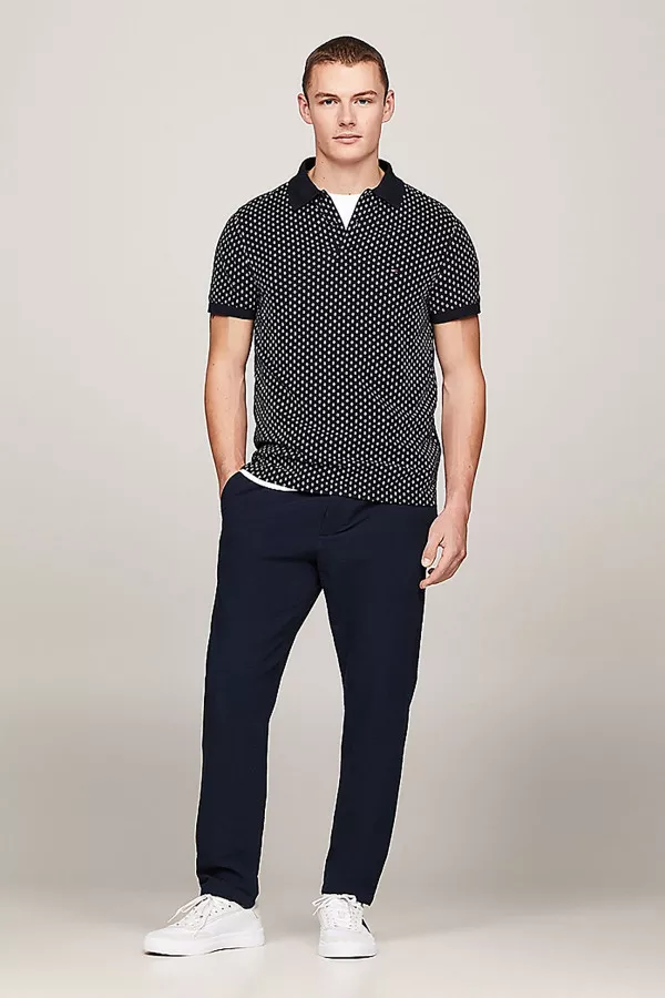 T-shirt imprimé minimaliste en coton piqué Tommy Hilfiger