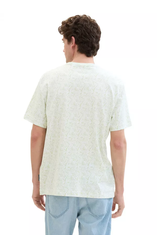 T-shirt en coton imprimé manches courtes Tom Tailor