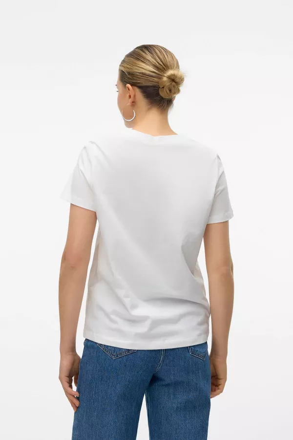 T-shirt en coton avec impression devant KAMI Vero Moda