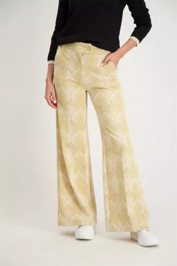 Pantalon imprimé avec lurex taille haute Amélie & Amélie