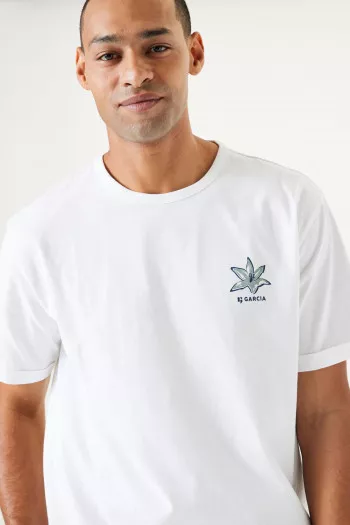 T-shirt en coton avec impression devant et au dos Garcia
