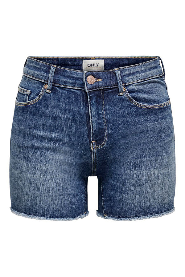 Short en jean délavé modèle 5 poches bords effrangés BLUSH Only