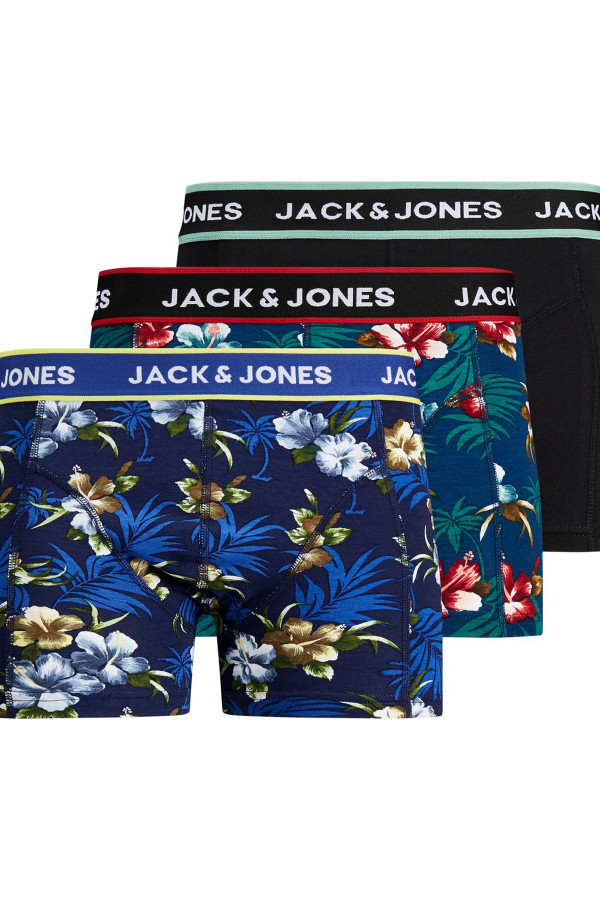 Pack de 3 boxers imprimés ou uni FLOWER Jack & Jones