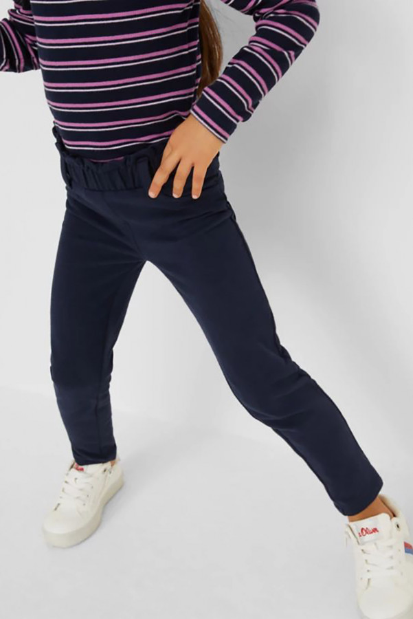 Pantalon Slim fit uni en coton stretch taille élastique S.Oliver