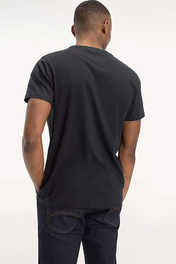 T-shirt uni en coton avec logo brodé à la poitrine Tommy Hilfiger
